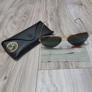 Ray-Ban Men's Aviator Large Metal Polarized Aviator Sunglasses